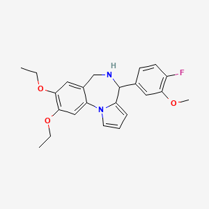 8,9-diethoxy-4-(4-fluoro-3-methoxyphenyl)-5,6-dihydro-4H-pyrrolo[1,2-a][1,4]benzodiazepine