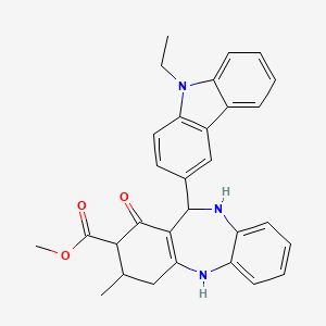 methyl 11-(9-ethyl-9H-carbazol-3-yl)-3-methyl-1-oxo-2,3,4,5,10,11-hexahydro-1H-dibenzo[b,e][1,4]diazepine-2-carboxylate