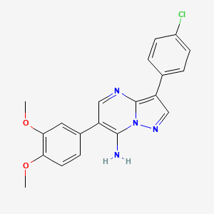 3-(4-Chlorophenyl)-6-(3,4-dimethoxyphenyl)pyrazolo[1,5-a]pyrimidin-7-amine