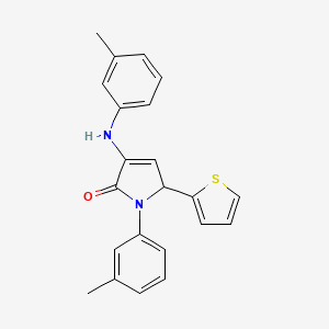 1-(3-methylphenyl)-3-[(3-methylphenyl)amino]-5-(thiophen-2-yl)-1,5-dihydro-2H-pyrrol-2-one