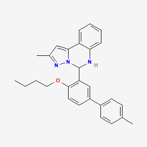 molecular formula C28H29N3O B15003986 5-(4-Butoxy-4'-methylbiphenyl-3-yl)-2-methyl-5,6-dihydropyrazolo[1,5-c]quinazoline 