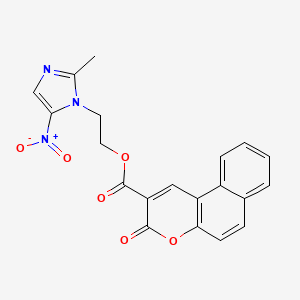 molecular formula C20H15N3O6 B15004001 2-(2-methyl-5-nitro-1H-imidazol-1-yl)ethyl 3-oxo-3H-benzo[f]chromene-2-carboxylate 