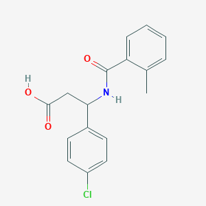 3-(4-Chlorophenyl)-3-{[(2-methylphenyl)carbonyl]amino}propanoic acid