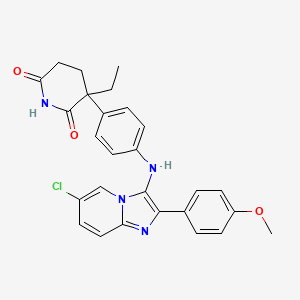 molecular formula C27H25ClN4O3 B15004055 3-(4-{[6-Chloro-2-(4-methoxyphenyl)imidazo[1,2-a]pyridin-3-yl]amino}phenyl)-3-ethylpiperidine-2,6-dione 