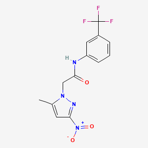 2-(5-methyl-3-nitro-1H-pyrazol-1-yl)-N-[3-(trifluoromethyl)phenyl]acetamide