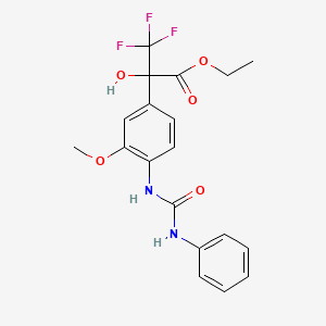 Ethyl 3,3,3-trifluoro-2-hydroxy-2-{3-methoxy-4-[(phenylcarbamoyl)amino]phenyl}propanoate