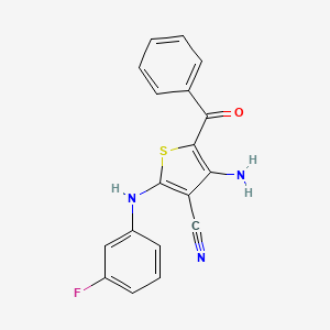 4-Amino-2-[(3-fluorophenyl)amino]-5-(phenylcarbonyl)thiophene-3-carbonitrile