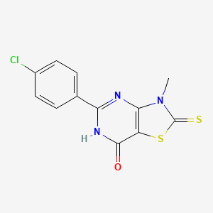 5-(4-chlorophenyl)-3-methyl-2-thioxo-2,3-dihydro[1,3]thiazolo[4,5-d]pyrimidin-7(6H)-one