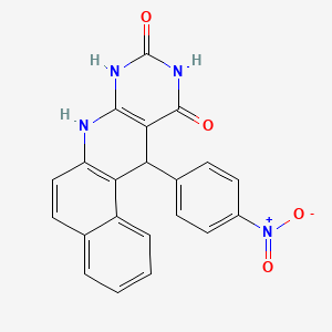 12-(4-nitrophenyl)-8,12-dihydrobenzo[f]pyrimido[4,5-b]quinoline-9,11(7H,10H)-dione