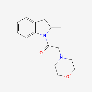 molecular formula C15H20N2O2 B15004194 Ethanone, 1-(2-methyl-2,3-dihydroindol-1-yl)-2-(morpholin-4-yl)- 