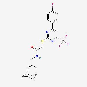 N-[(Adamantan-1-YL)methyl]-2-{[4-(4-fluorophenyl)-6-(trifluoromethyl)pyrimidin-2-YL]sulfanyl}acetamide