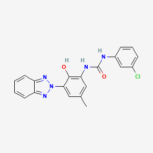 1-[3-(2H-benzotriazol-2-yl)-2-hydroxy-5-methylphenyl]-3-(3-chlorophenyl)urea