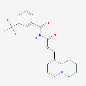 molecular formula C19H23F3N2O3 B15004213 (1R)-octahydro-2H-quinolizin-1-ylmethyl {[3-(trifluoromethyl)phenyl]carbonyl}carbamate 