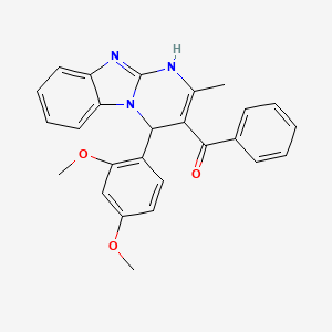 [4-(2,4-Dimethoxyphenyl)-2-methyl-1,4-dihydropyrimido[1,2-a]benzimidazol-3-yl](phenyl)methanone