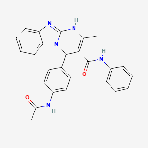 4-(4-acetamidophenyl)-2-methyl-N-phenyl-1,4-dihydropyrimido[1,2-a]benzimidazole-3-carboxamide