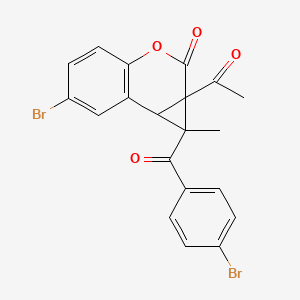 1a-acetyl-6-bromo-1-(4-bromobenzoyl)-1-methyl-1a,7b-dihydrocyclopropa[c]chromen-2(1H)-one