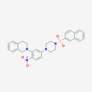 2-{5-[4-(Naphthalen-2-ylsulfonyl)piperazin-1-yl]-2-nitrophenyl}-1,2,3,4-tetrahydroisoquinoline