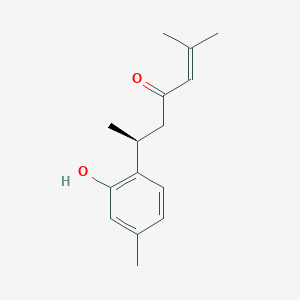 molecular formula C15H20O2 B150043 （6S）-2-甲基-6-（2-羟基-4-甲基苯基）-2-庚烯-4-酮 CAS No. 131651-38-2