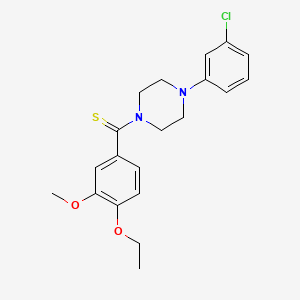 [4-(3-Chlorophenyl)piperazin-1-yl](4-ethoxy-3-methoxyphenyl)methanethione