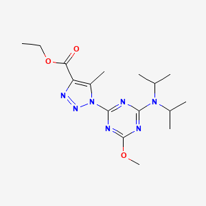 1H-1,2,3-Triazole-4-carboxylic acid, 1-[4-[bis(1-methylethyl)amino]-6-methoxy-1,3,5-triazin-2-yl]-5-methyl-, ethyl ester