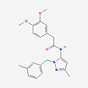 Acetamide, 2-(3,4-dimethoxyphenyl)-N-[5-methyl-2-(3-methylbenzyl)-2H-pyrazol-3-yl]-