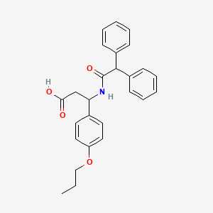 3-[(2,2-Diphenylacetyl)amino]-3-(4-propoxyphenyl)propanoic acid