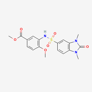 methyl 3-{[(1,3-dimethyl-2-oxo-2,3-dihydro-1H-benzimidazol-5-yl)sulfonyl]amino}-4-methoxybenzoate