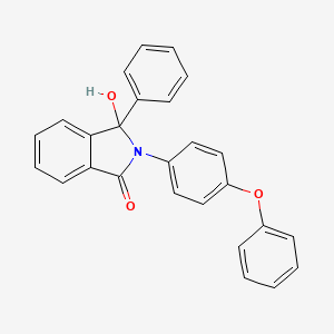 molecular formula C26H19NO3 B15004366 3-hydroxy-2-(4-phenoxyphenyl)-3-phenyl-2,3-dihydro-1H-isoindol-1-one 