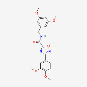 3-(3,4-dimethoxyphenyl)-N-[(3,5-dimethoxyphenyl)methyl]-1,2,4-oxadiazole-5-carboxamide