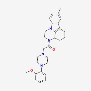 2-[4-(2-methoxyphenyl)piperazin-1-yl]-1-(8-methyl-1,2,3a,4,5,6-hexahydro-3H-pyrazino[3,2,1-jk]carbazol-3-yl)ethanone