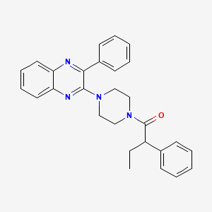 2-Phenyl-1-[4-(3-phenylquinoxalin-2-yl)piperazin-1-yl]butan-1-one