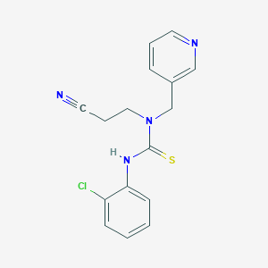 molecular formula C16H15ClN4S B15004417 3-(2-Chlorophenyl)-1-(2-cyanoethyl)-1-(pyridin-3-ylmethyl)thiourea 