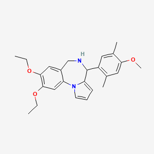 8,9-diethoxy-4-(4-methoxy-2,5-dimethylphenyl)-5,6-dihydro-4H-pyrrolo[1,2-a][1,4]benzodiazepine