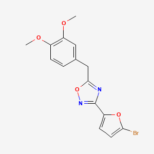 3-(5-Bromofuran-2-yl)-5-[(3,4-dimethoxyphenyl)methyl]-1,2,4-oxadiazole