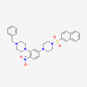 1-Benzyl-4-{5-[4-(naphthalen-2-ylsulfonyl)piperazin-1-yl]-2-nitrophenyl}piperazine