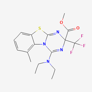 molecular formula C17H19F3N4O2S B15004506 methyl 4-(diethylamino)-6-methyl-2-(trifluoromethyl)-2H-[1,3,5]triazino[2,1-b][1,3]benzothiazole-2-carboxylate 