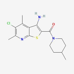 (3-Amino-5-chloro-4,6-dimethylthieno[2,3-b]pyridin-2-yl)(4-methylpiperidin-1-yl)methanone