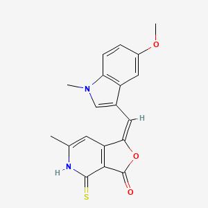 molecular formula C19H16N2O3S B15004554 (1E)-1-[(5-methoxy-1-methyl-1H-indol-3-yl)methylidene]-6-methyl-4-thioxo-4,5-dihydrofuro[3,4-c]pyridin-3(1H)-one 