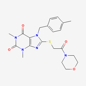 1,3-dimethyl-7-(4-methylbenzyl)-8-{[2-(morpholin-4-yl)-2-oxoethyl]sulfanyl}-3,7-dihydro-1H-purine-2,6-dione