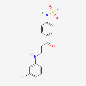 N-{4-[N-(3-fluorophenyl)-beta-alanyl]phenyl}methanesulfonamide