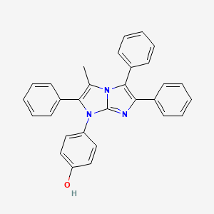 molecular formula C30H23N3O B15004592 4-(3-methyl-2,5,6-triphenyl-1H-imidazo[1,2-a]imidazol-1-yl)phenol 