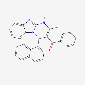 [2-Methyl-4-(naphthalen-1-yl)-1,4-dihydropyrimido[1,2-a]benzimidazol-3-yl](phenyl)methanone