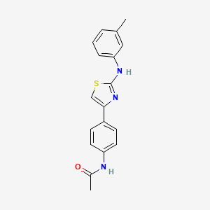 molecular formula C18H17N3OS B15004632 N-(4-{2-[(3-methylphenyl)amino]-1,3-thiazol-4-yl}phenyl)acetamide 