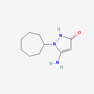 5-amino-1-cycloheptyl-1,2-dihydro-3H-pyrazol-3-one