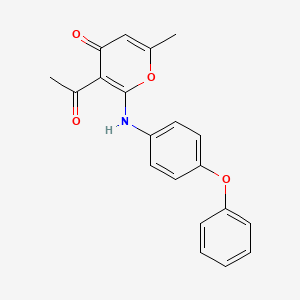 3-acetyl-6-methyl-2-[(4-phenoxyphenyl)amino]-4H-pyran-4-one