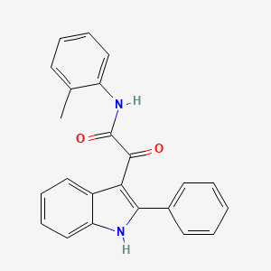 N-(2-methylphenyl)-2-oxo-2-(2-phenyl-1H-indol-3-yl)acetamide