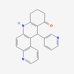 7H-Benzo[b][4,7]phenanthrolin-11-one, 12-(pyridin-3-yl)-8,9,10,12-tetrahydro-