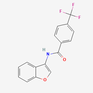 molecular formula C16H10F3NO2 B15004740 N-(1-benzofuran-3-yl)-4-(trifluoromethyl)benzamide 