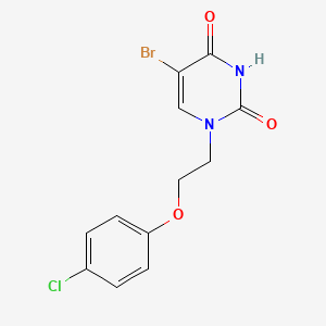 5-bromo-1-[2-(4-chlorophenoxy)ethyl]pyrimidine-2,4(1H,3H)-dione