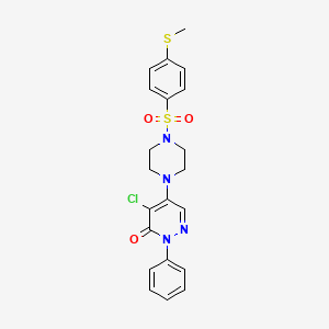 4-chloro-5-(4-{[4-(methylsulfanyl)phenyl]sulfonyl}piperazin-1-yl)-2-phenylpyridazin-3(2H)-one